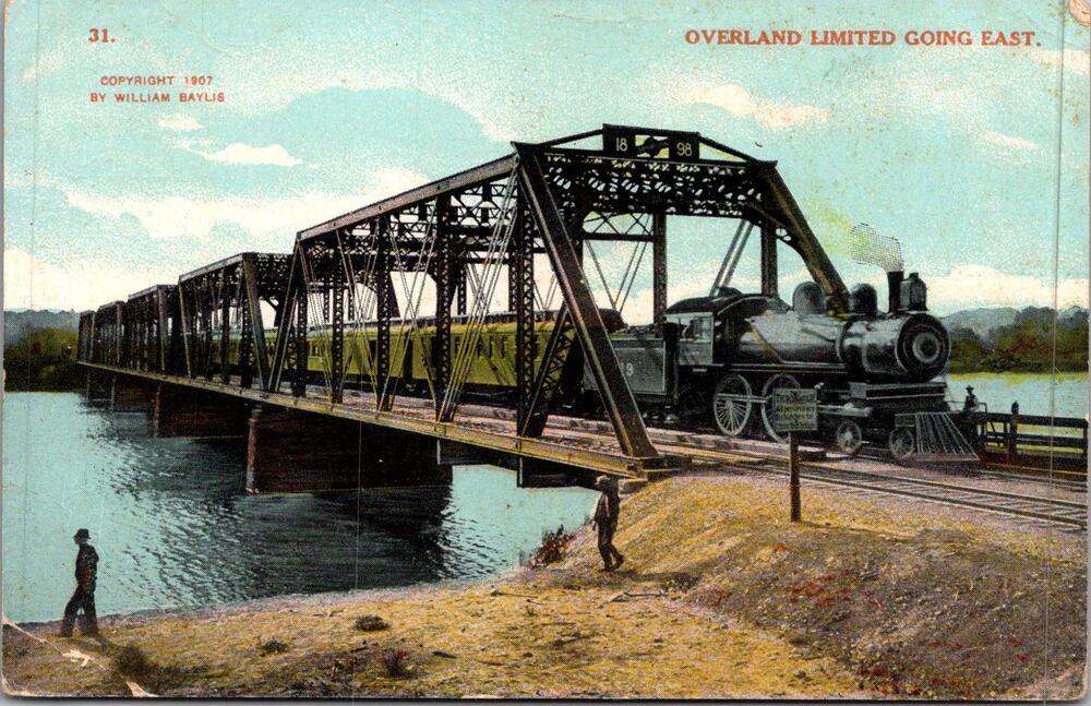 Overland Limited Going East 1911 Vintage Postcard SP17-14